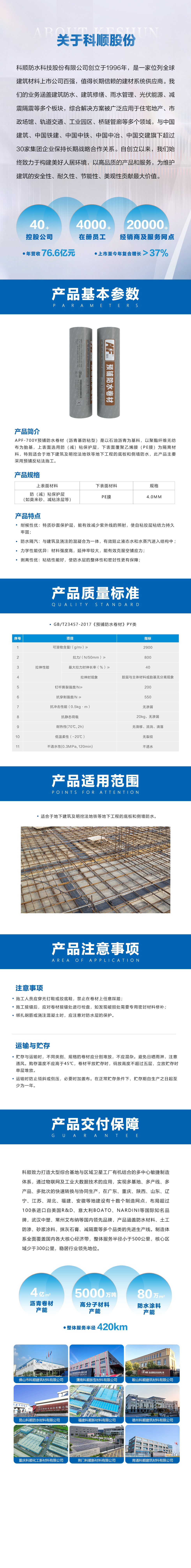 科顺股份获得实用新型专利授权：“一种防水卷材”