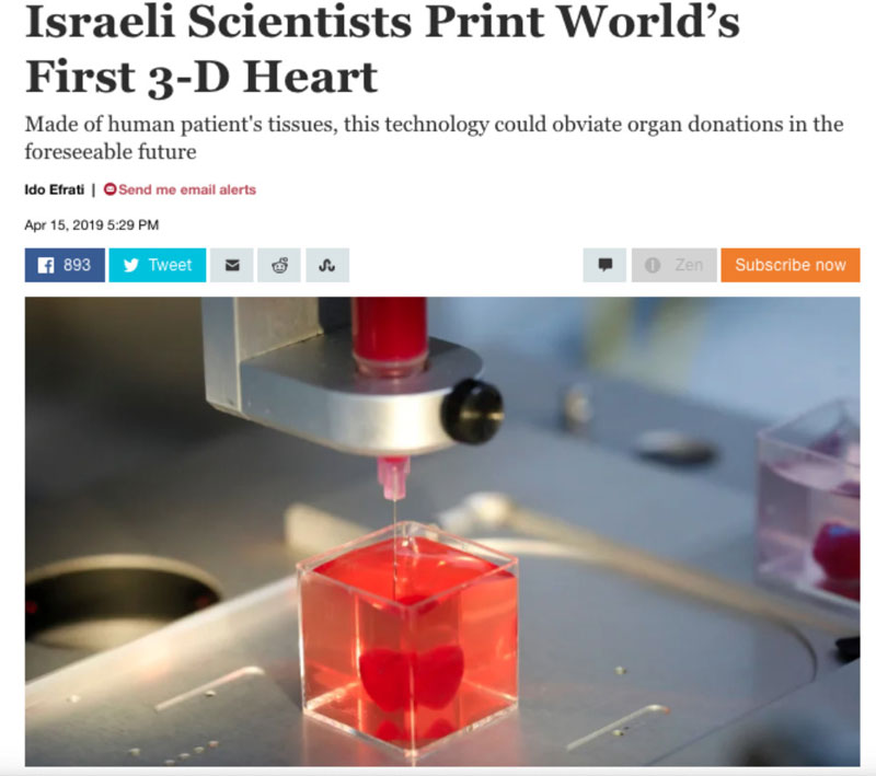 科学家成功为人工器官3D打印血管网络