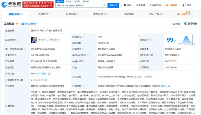 蔚来秦力洪：全新ES8同期预订单量多于乐道L90