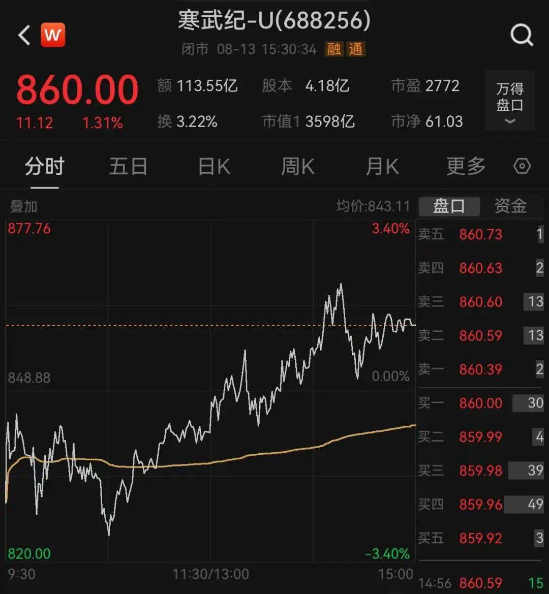 寒武纪：上半年净利润10.38亿元 同比扭亏