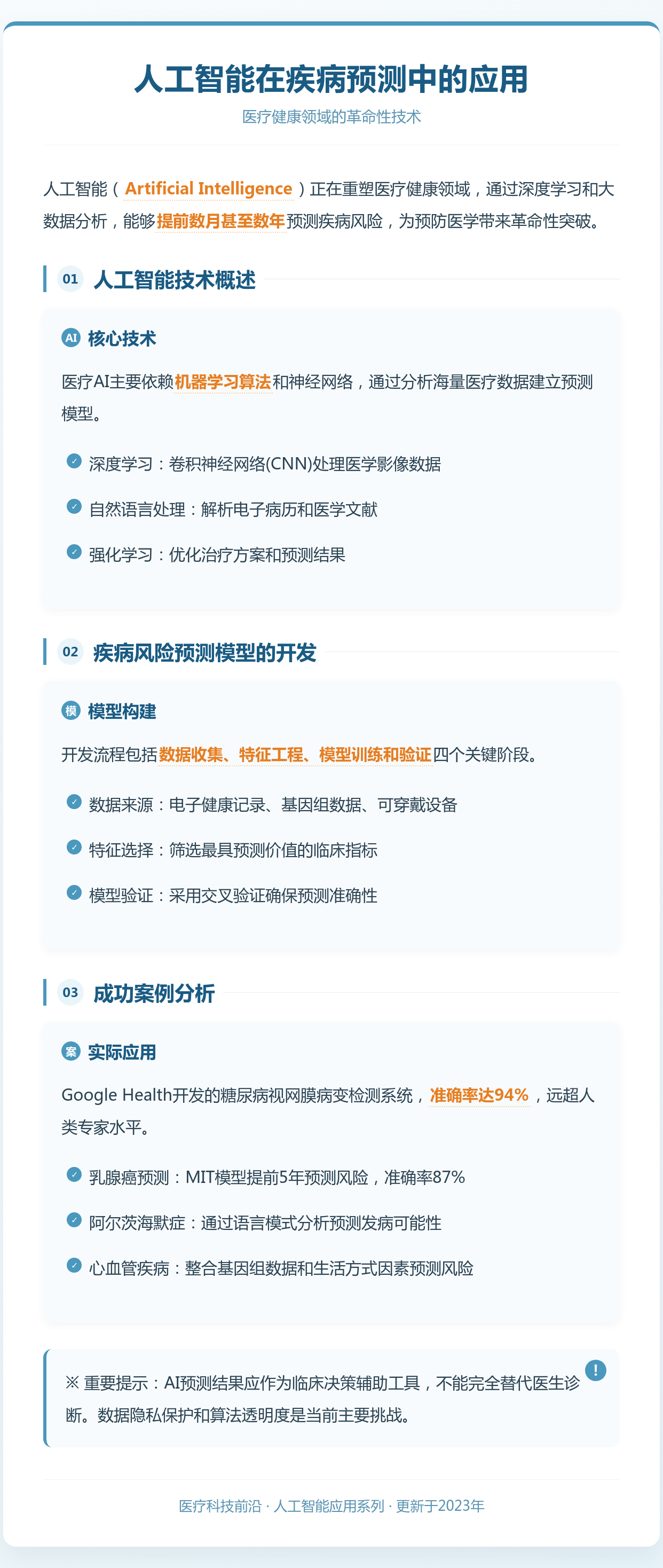 新型AI工具有助更精准预测疾病风险