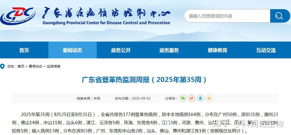 粤近一周新增基孔肯雅热本地个案2086例 疫情波动下降