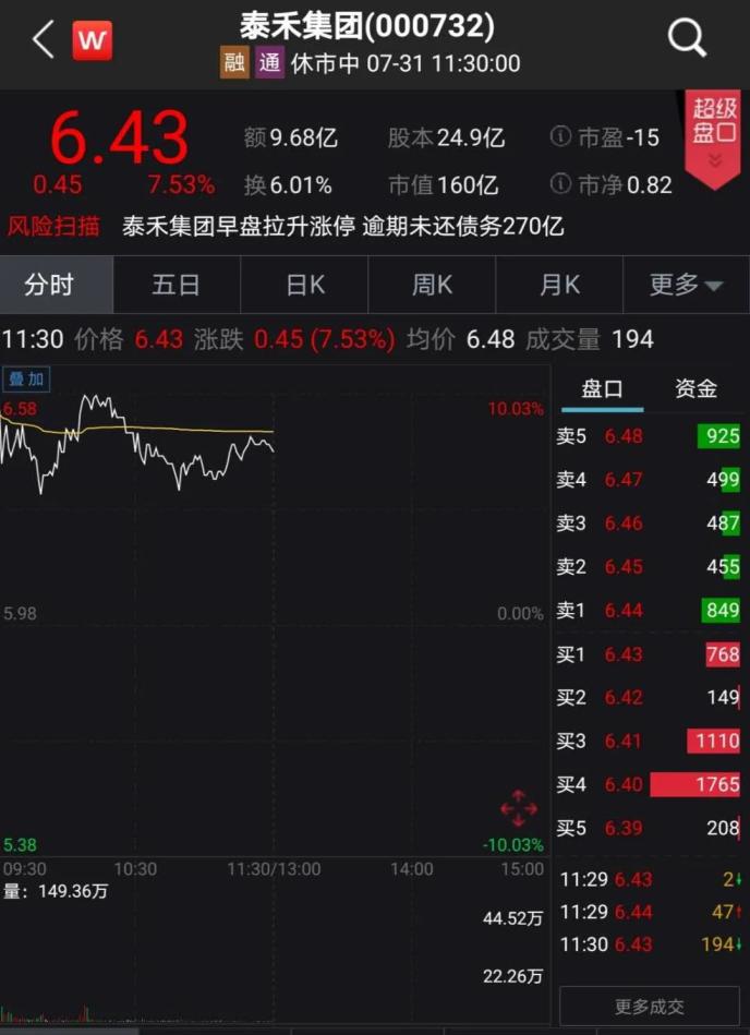 午间公告：泰禾股份拟增加埃及农药及功能化学品项目投资额